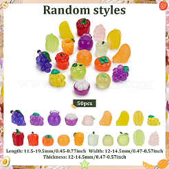 Ornements de présentation de fruits en résine lumineuse&nbsp;RESI-WH0092-005