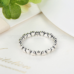 Mit 925 Stempel Thailand Sterlingsilber-Herzband-Fingerringe&nbsp;RJEW-FF0003-01-18mm