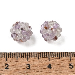 Natürliche violette Phantomquarz-Perlen aus violettem Lodolithquarz&nbsp;GG-CBA2E9C-F27-02