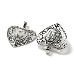 Pendenti con cuore d'amore color pesca con pietre preziose naturali e sintetiche&nbsp;G-G158-01
