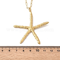 Halsketten mit Seestern-Anhänger aus 304er Edelstahl für Damen&nbsp;NJEW-C107-01G