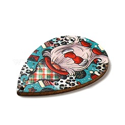Pendenti grandi in legno stampato monofacciale&nbsp;WOOD-H102-03G