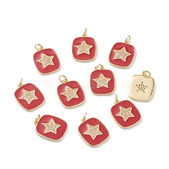 Pendenti in zirconi cubici trasparenti in micro pavè di ottone&nbsp;ZIRC-Z008-09G