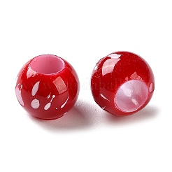 Perles européennes en plastique ABS peintes au pistolet&nbsp;KY-G033-01B-04