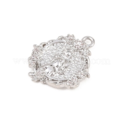 Pendentifs en laiton zircon cubique transparent&nbsp;KK-D225-03P-01
