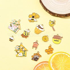 24pcs 12 styles de pendentifs en émail en alliage&nbsp;ENAM-FS0004-02