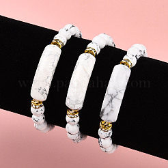 Natürliche howlite Perlen Armbänder dehnen&nbsp;BJEW-T022-04O