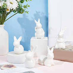 5 pièce de décoration d'affichage en porcelaine de 5 styles&nbsp;AJEW-GL0002-01