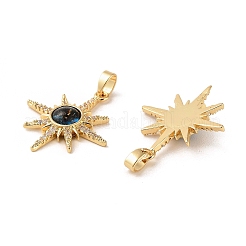 Cremagliera placcatura micro ottone spianare pendenti zirconi&nbsp;KK-C037-05G