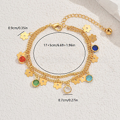 Bracciali multifilo con catena a maglie in ottone&nbsp;EC2222