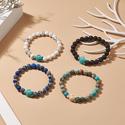 Ensemble de bracelets extensibles en perles de tortue pour femmes&nbsp;BJEW-TA00211
