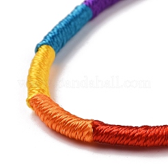 Braccialetto con cordino intrecciato in poliestere&nbsp;BJEW-I306-01D