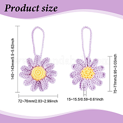 2 pendentif décoratif en coton tressé tissé à suspendre&nbsp;FIND-FG0002-17A