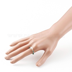 Glasperlen strecken Ringe&nbsp;RJEW-JR00314