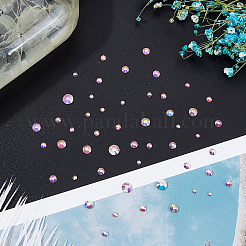 6 cabochon à dos plat en strass de verre de style&nbsp;RGLA-CA0001-08