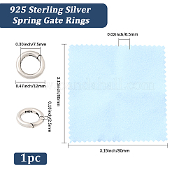 1 Stück: 925 Spring Gate-Ringe aus Sterlingsilber&nbsp;STER-BBC0008-71