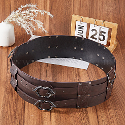 Vintage-Gürtel aus PU-Leder und Metallketten für Herren&nbsp;AJEW-WH20060-49B
