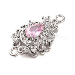 Ciondoli connettore in ottone con pavé di zirconi cubici&nbsp;KK-Z051-04P-01