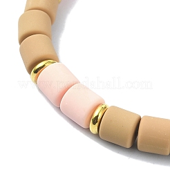 Bracelets extensibles en perles de colonne d’argile polymère&nbsp;BJEW-JB09782-04