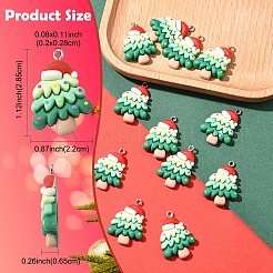 12 pendentif de Noël en résine opaque&nbsp;RESI-YW0004-83