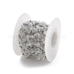 Perline di vetro in ottone fatte a mano e catene di strass&nbsp;CHC-L051-02P
