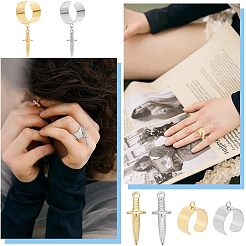 Kit para hacer brazaletes con dijes de daga&nbsp;DIY-UN0003-66