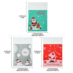 3 Beutel 3 Stile Rechteckige Opp Zellophantüten für Weihnachten&nbsp;OPC-FS0001-01B