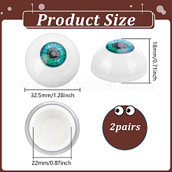 2 Paar Bastelaugen aus Kunststoff&nbsp;DIY-PH0029-60B