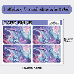 Autocollants de carte imperméables en plastique pvc&nbsp;DIY-WH0432-007