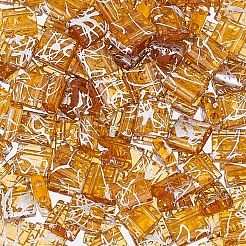 2-Loch transparente Glasperlen&nbsp;SEED-WH0004-01