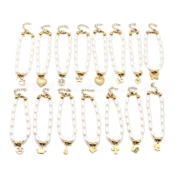 Charm-Armbänder aus 304 Edelstahl für Damen&nbsp;BJEW-C098-14G