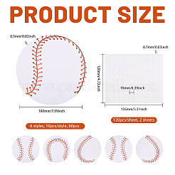 60 Stück 6 Stile Baseball-Papier-Geschenkanhänger&nbsp;CDIS-CA0001-17