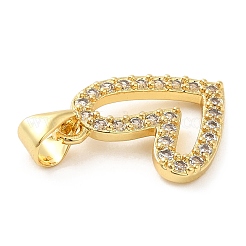 Ciondoli in ottone con placcatura a cremagliera con micro pavé di zirconi chiari&nbsp;KK-Q784-24G