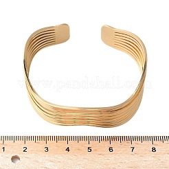 Mehrschichtige Wellen-Armreifen aus 304 Edelstahl für Damen&nbsp;BJEW-U032-18G