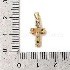 Pendentifs en laiton de placage de rack avec zircone cubique&nbsp;X-KK-G504-17G