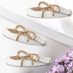 Cinturones de cadena de cuero sintético con lazo de aleación para mujer&nbsp;AJEW-CL0003-62A