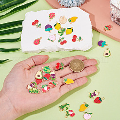 56 colgante de aleación de esmalte con forma de fruta de 14 estilos&nbsp;FIND-TA0009-63