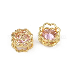 Perline zirconi micro pave  in ottone&nbsp;KK-C093-08G-02