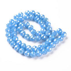Chapelets de perles en verre électroplaqué&nbsp;EGLA-T020-10-C01