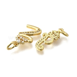 Ciondoli in ottone con micro pavé di zirconi da 26 pezzo&nbsp;KK-R218-07G
