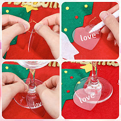 30 Stück 6 Farbverlauf transparente Acrylscheibe Weinglas Charms&nbsp;AJEW-AB00013