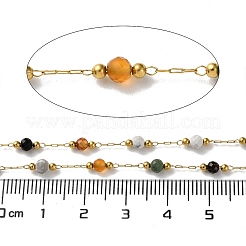 Chaînes à trombone en acier inoxydable 316 plaqué or 18 carat véritable avec placage ionique (IP)&nbsp;AJEW-Z026-03E