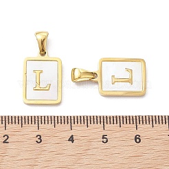 Placcatura ionica (ip) 304 acciaio inossidabile pavé pendenti a conchiglia&nbsp;X-STAS-G327-01G-L