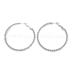 Boucles d'oreilles créoles en acier inoxydable 304&nbsp;EJEW-S250-02B-P