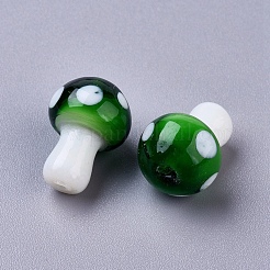 Perle di lampwork fatte a mano a fungo&nbsp;X-LAMP-R116-19