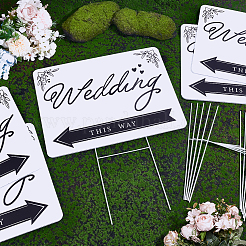 Pp plastica matrimonio in questo modo freccia segno con paletto&nbsp;DIY-WH0888-532