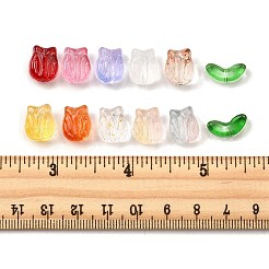 40pcs 2 Arten transparente Glasperlen&nbsp;GLAA-FP0001-26
