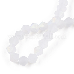 Imitieren Sie Stränge aus österreichischen Kristall-Doppelkegel-Mattglasperlen&nbsp;LS-EGLA-A039-T2mm-MB13