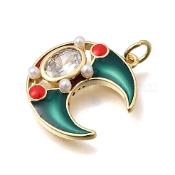 Pendentifs avec zircon cubiques à micro-pavés en laiton&nbsp;KK-C255-38G