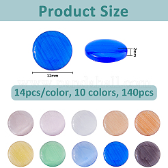 140 Stück 10 Farben Bunte Malerei Cabochons&nbsp;LAMP-FH0001-16